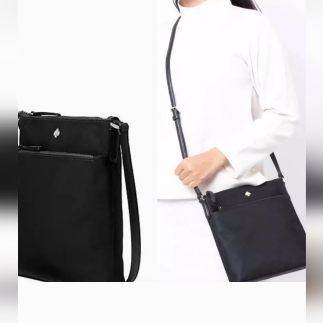 Kate Spade Jae Nylon Leather Trim,Sleek Design, Crossbody